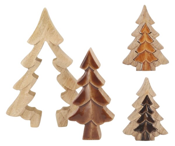 Decoratiune de Craciun 3D BROWN TREE 19,5 cm - mai multe culori Culoare: Maro deschis
