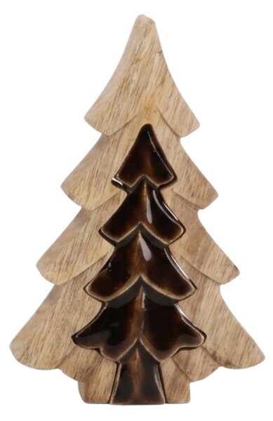 Decoratiune de Craciun 3D BROWN TREE 19,5 cm - mai multe culori Culoare: Maro deschis