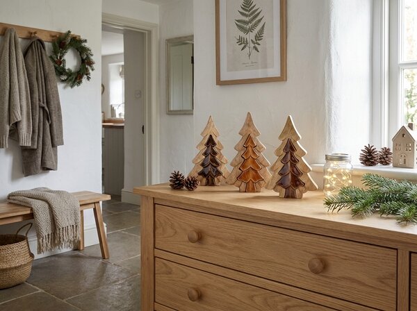 Decoratiune de Craciun 3D BROWN TREE 19,5 cm - mai multe culori Culoare: Maro deschis