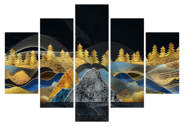 Tablou - Munții aurii (150x105 cm)
