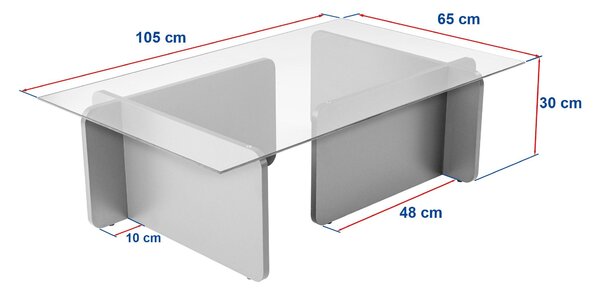 Măsuţă de cafea, Hanah Home, Culoare: Pin Atlantic
