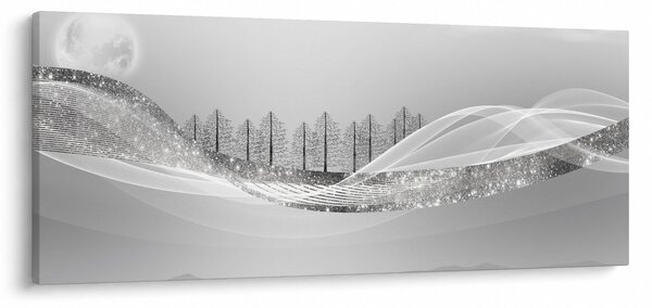 Tablou - Peisaj argintiu (120x50 cm)