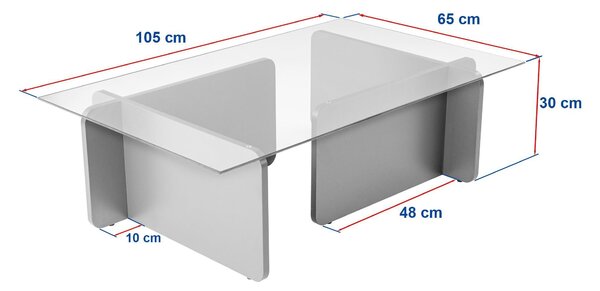 Măsuţă de cafea, Hanah Home, Culoare: Travertin