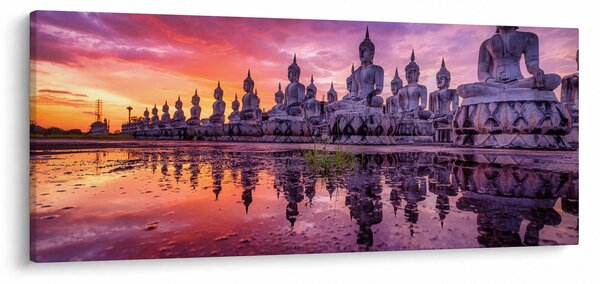 Tablou - Buddha la apus (120x50 cm)