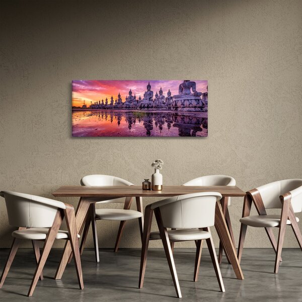 Tablou - Buddha la apus (120x50 cm)