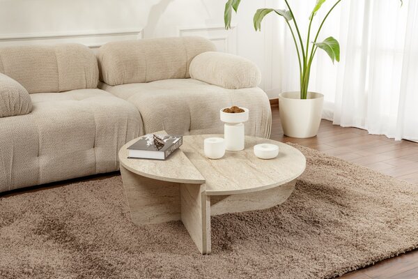 Măsuţă de cafea, Hanah Home, Culoare: Travertin
