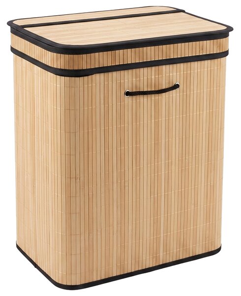 Coș de rufe din bambus, 100 L