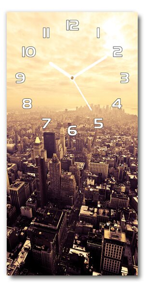 Ceas din sticlă dreptunghiular vertical Manhattan New York City