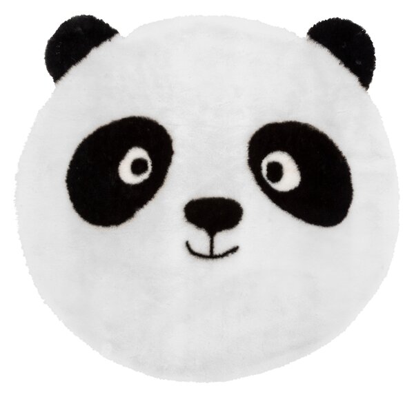 Covor rotund panda cu urechi SMILE, Ø 100 cm