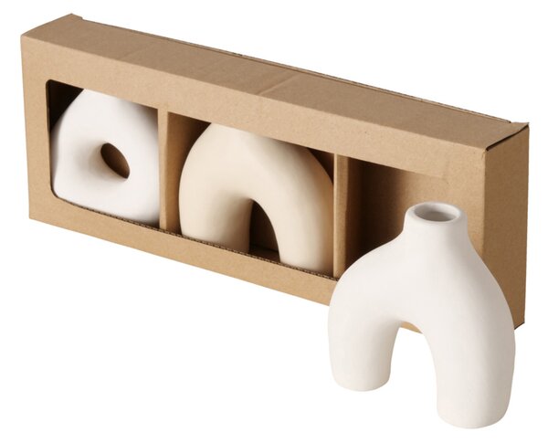 Set vaze decorative METTY, 3 buc, inaltime 10 cm