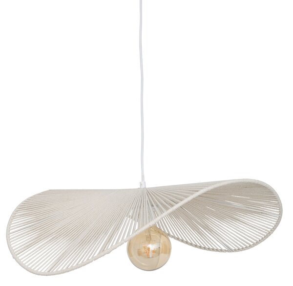 Lampa suspendată din bumbac ADELIA, 58 x 56 x 100 cm, albă
