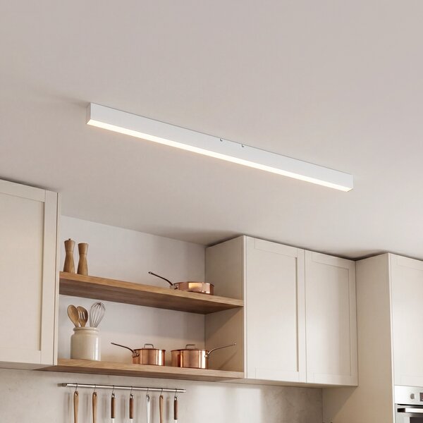 Plafonieră albă cu LED inclus, cu dimmer în 3 trepte 2700-4000K cu comutator DIP - Keane