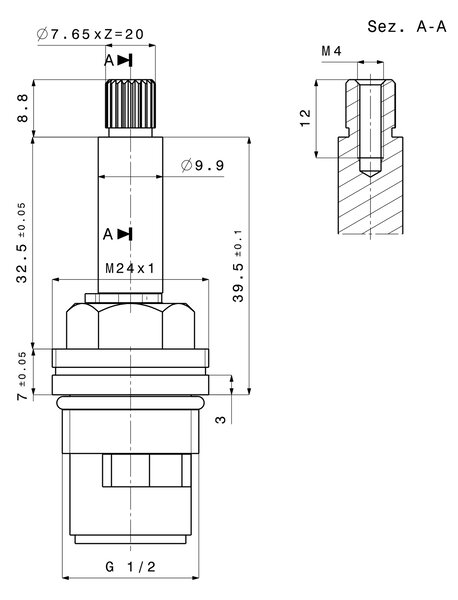 Sapho Sapho, Blat ceramic de etanșare pentru IFTECH și GOTECH, VT020
