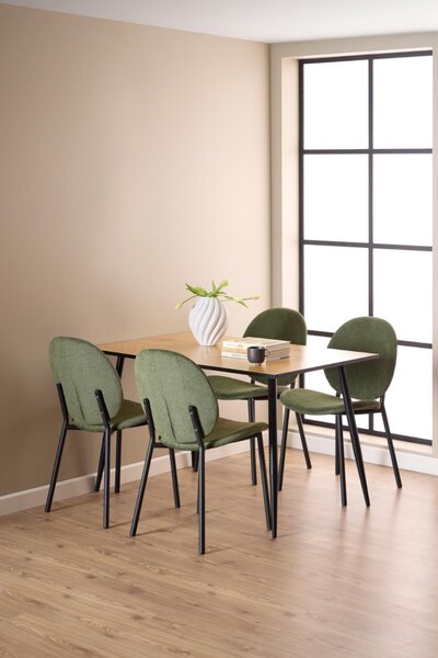 Scaun dining Cliff, Verde, 87x50x57.5 cm