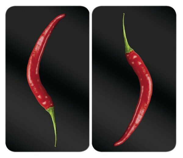Plăci de protecție pentru aragaz, HOT CHILI – 2 bucăți, WENKO, ardei iute