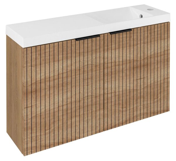 Sapho Sapho, dulap lavoar LATUS X STRIP 78,8x50x22cm, stejar Alabama, LT110-SET08