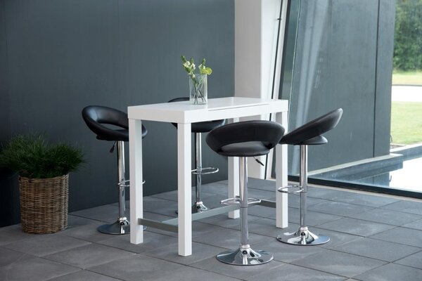 Scaun de bar Plump, Negru, 100x56x50 cm