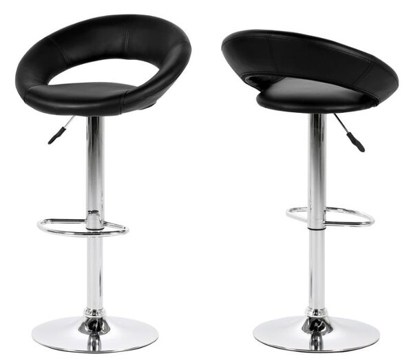 Scaun de bar Plump, Negru, 100x56x50 cm