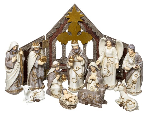 Figurina Nașterea Domnului de Crăciun, 11 elemente, 25 cm