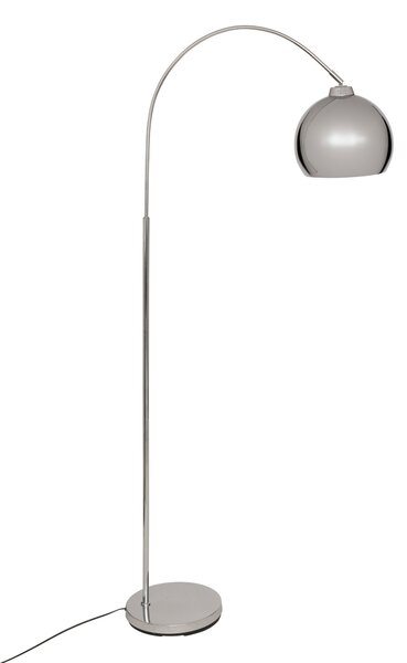 Lampa de podea arcuită FLORIS, metalică, argintie, 177 cm