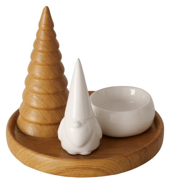 Candelabru pentru tealight AMIRA cu brad, Ø 13 cm