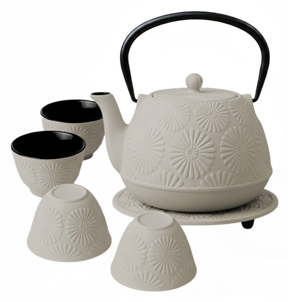 Cumpărător din fontă cu cești și suport KOGA, 1200 ml, gri
