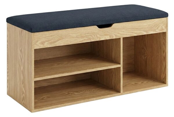 Dulap pentru pantofi cu loc de șezut TRIA, 80 x 30 x 43 cm, maro