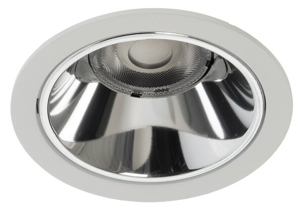 BRUMBERG Apollo Mini, reflector neted, rotund, 4.000 K, alb, Alb, Studiu / Birou, Aluminiu, Modern, Plafon încastrat