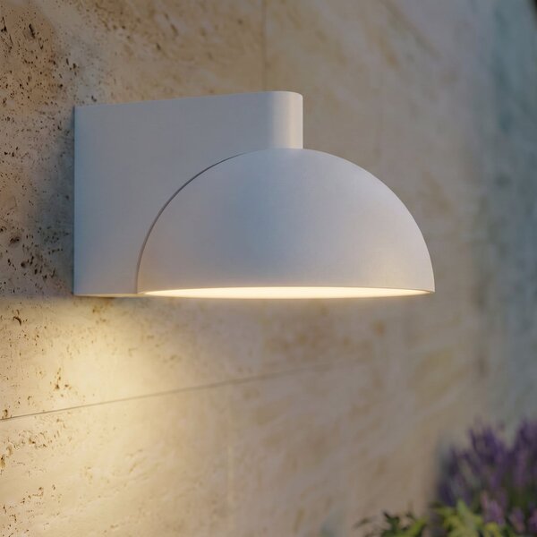 Lucande Lampa de perete pentru exterior cu LED Velira, gri deschis, metal, IP54, Gri, Metal, Modern