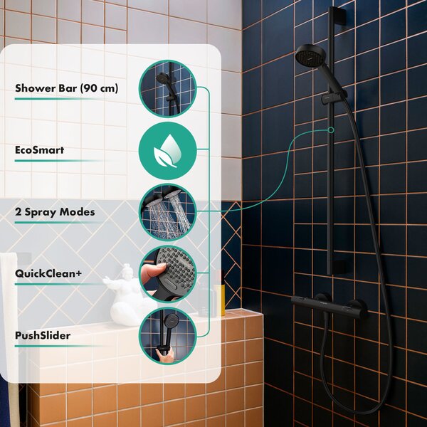 Hansgrohe Activera Select S set de duș perete negru 28046670