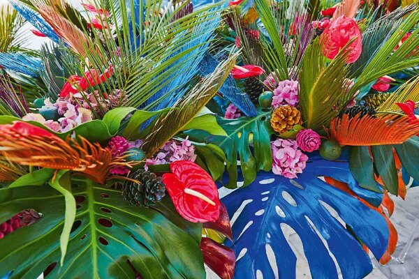 Fototapetă vlies buchet tropical 375 x 250 cm