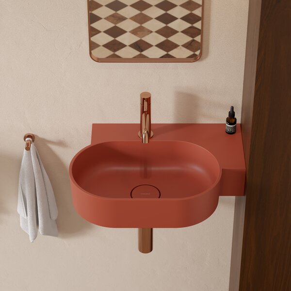 Omnires Ovo M+ lavoar 55x38 cm ovale de blat mat OVO555UWPTE