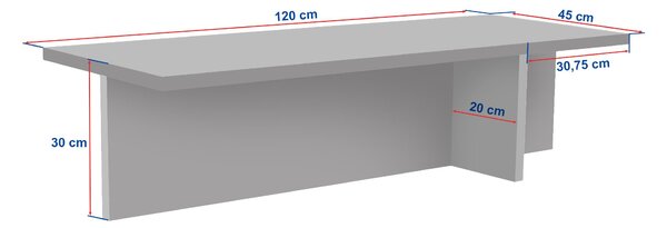 Măsuţă de cafea, Hanah Home, Culoare: Stejar Safir