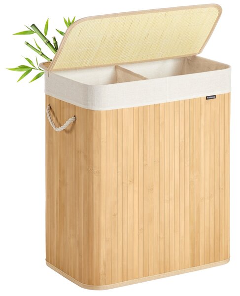 Cos de rufe Songmics Natural 52x32x61 cm