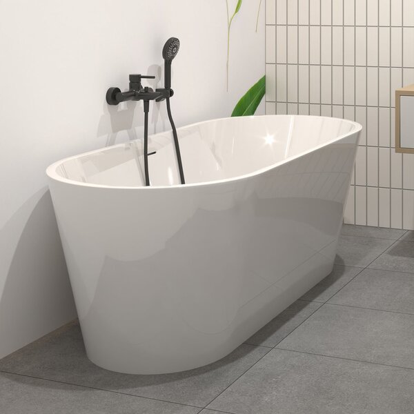 Hagser Petra cadă freestanding 172x82 cm ovală alb HGR60000012