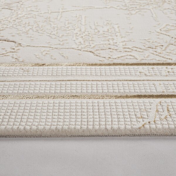 Covor Modern Living , Dormitor Dreptunghiular Asia F148B Crem Gold (Alege dimensiunea: 100 x 200)