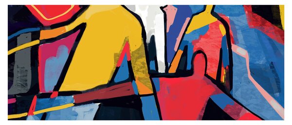 Tablou - Abstract bărbați (120x50 cm)