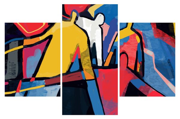 Tablou - Abstract bărbați (90x60 cm)