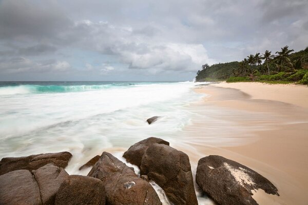 Fototapetă vlies anse bazarca, seychelles 375 x 250 cm