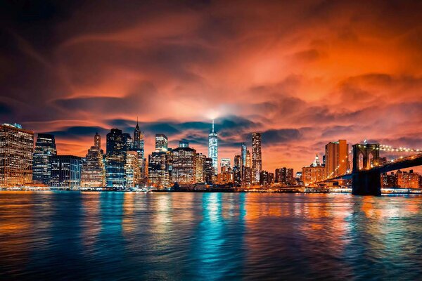 Fototapetă vlies nyc la apus 375 x 250 cm