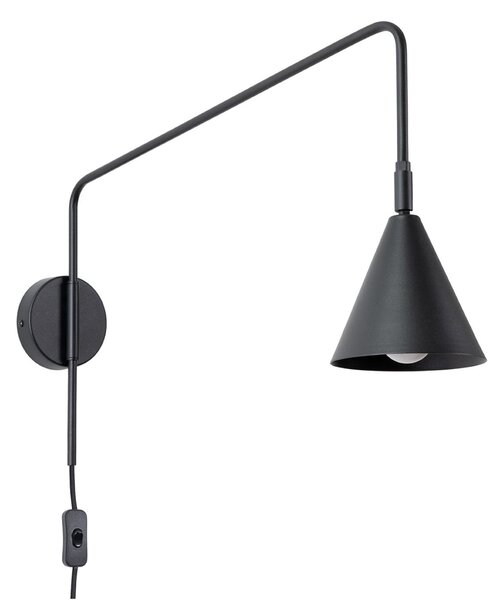 Lampă de perete SOLLUX LIGHTING, LYS, Negru, Camera de zi, Metal, Scandinavă