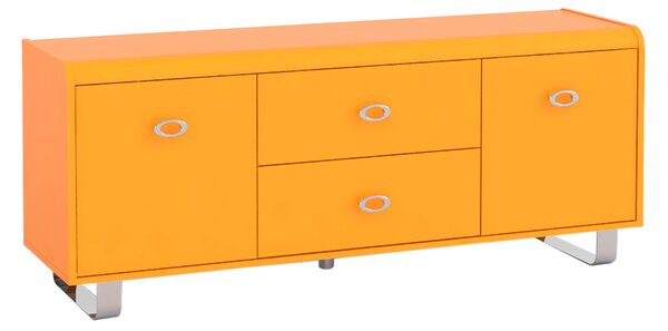 Comoda TV GIPSY GRQT132-U37, 2 usi, 2 sertare, orange, 153x41,5x62 cm