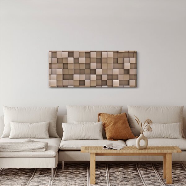 Tablou - Cuburi bej (120x50 cm)