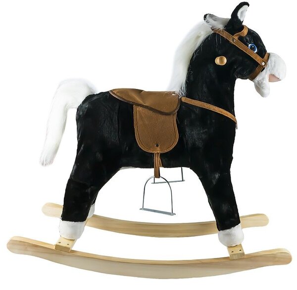 Calut balansoar din plus, efecte sonore, inaltime 78 cm, lemn, negru
