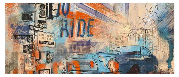 Tablou - Născut să călătorească (120x50 cm)