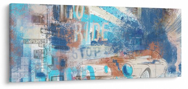 Tablou - Născut să călătorească (120x50 cm)