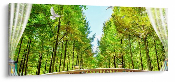 Tablou - Privire spre pădure (120x50 cm)