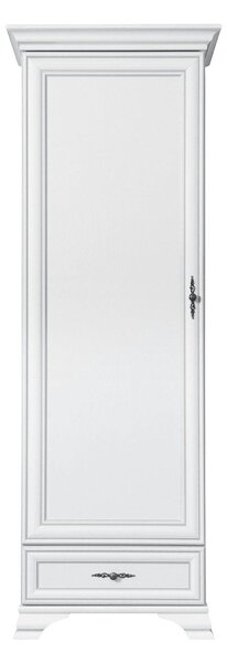 Mobilier living alb clasic IDENTO 7, format din vitrina, dulap, comoda