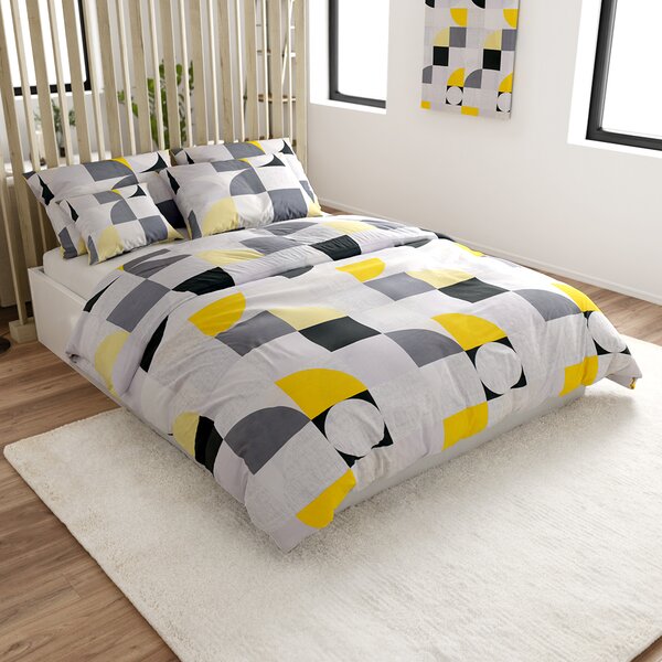 Lenjerie de pat din bumbac Renforce GEOMETRIES colorate Dimensiunile lenjeriei: 70 x 90 cm | 140 x 200 cm