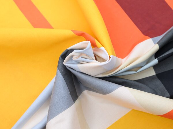 Lenjerie de pat din bumbac Renforce ORANGE KUBE colorat Dimensiunile lenjeriei: 70 x 90 cm | 140 x 200 cm